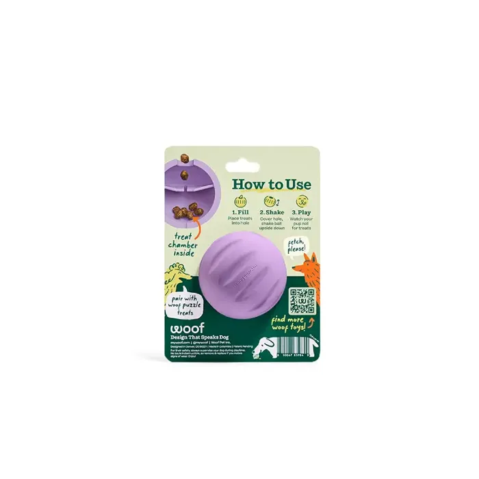 Woof Dog Toy Forager Flyball Single Lavender